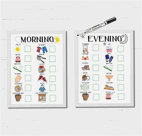 Kids Daily Routine Visual Timetable Instant Download Etsy Artofit