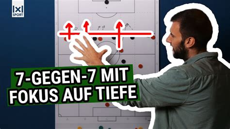 Taktik pur 7 gegen 7 für Tiefenpass Profis fußballtraining YouTube