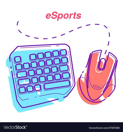 Concept for gaming set- short keyboard Royalty Free Vector