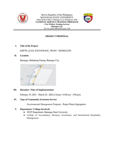 Solution Nstp Project Proposal Studypool