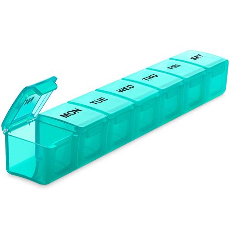 BUG HULL Extra Large Pill Organizer For Travel Weekly XL Pill Box 7