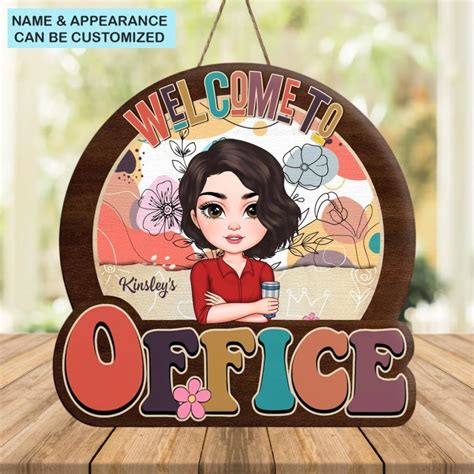 Personalized Welcome To My Office Door Sign Office Door Sign Name