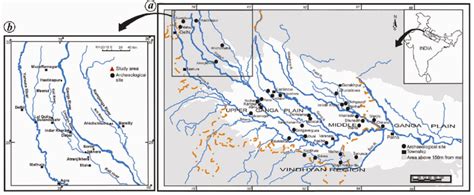 map  uttar pradesh showing archaeological sites modified
