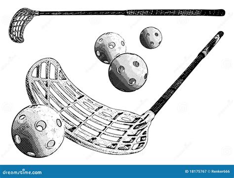 Floorball Equipment Royalty Free Stock Photography - Image: 18175767