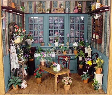 Mini Flower Shop Doll House Miniature Rooms Dolls House Interiors