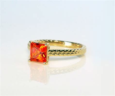 Poppy Orange Topaz Weave Ring – Ambrosia