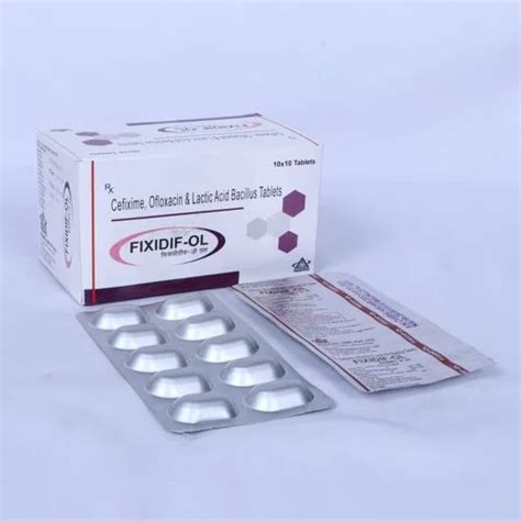 Cefixime Ofloxacin And Lactic Acid Bacillus Tablets At Rs Stripe