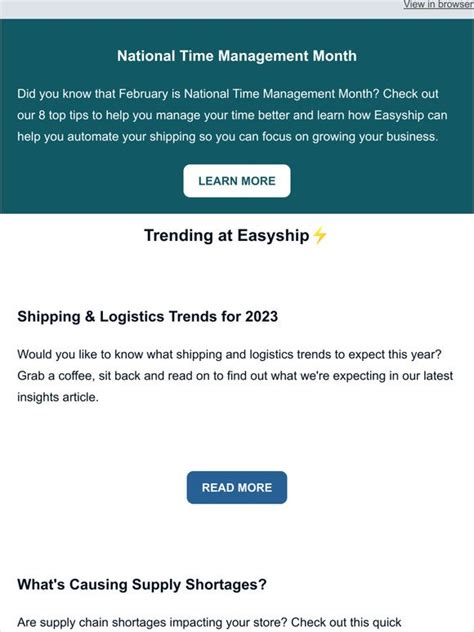 Easyship Time Management Tips And Shipping Trends Coming In