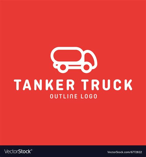 Truck trending an outline line quality logo Vector Image