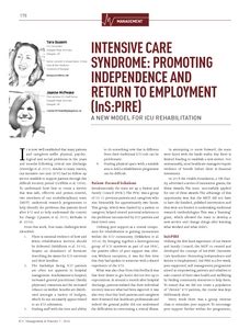 Intensive Care Syndrome Promoting Independence And Return To