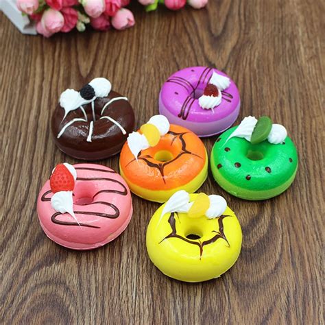 7cm 1pcs Cute Squishy Toys Simulation Cake Model Cream Donuts Mini Soft