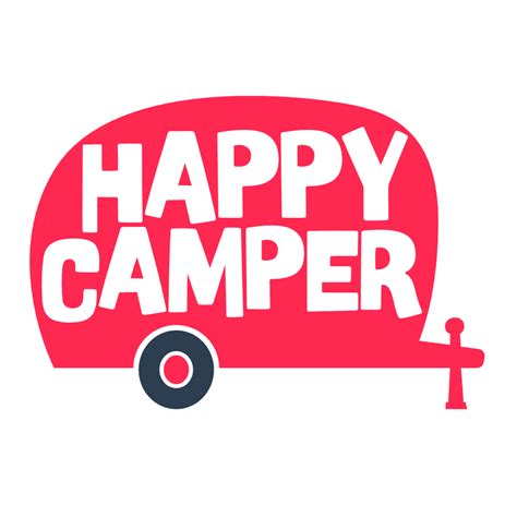 Happy Camper Camping Caravan Adventure Free Svg File Svg Heart