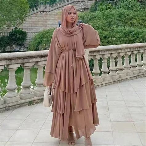 Kimono Largo De Gasa Para Mujer Abaya Abierta Dubai Turqu A Islam