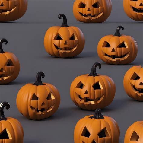 Premium AI Image | 3d pumpkins image for Halloween