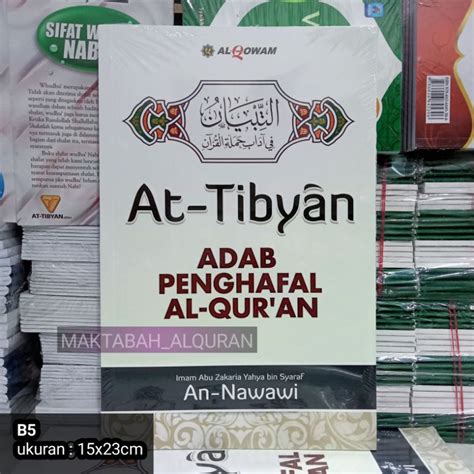 Jual Buku At Tibyan Adab Penghafal Al Qur An Shopee Indonesia