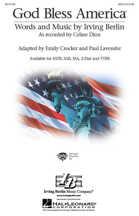 God Bless America Emily Crocker Noten F R Gemischten Chor