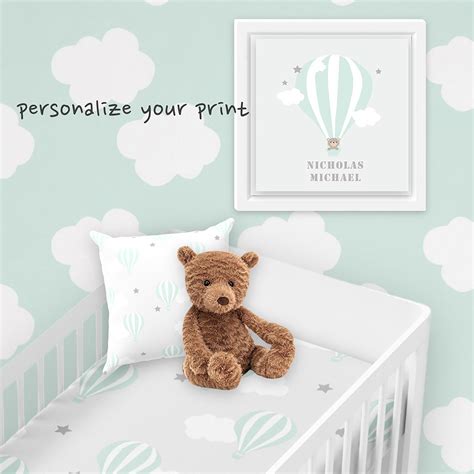 Hot Air Balloon Nursery Prints Hot Air Balloon Wall Art Boy Nursery Girl Nursery Neutral Nursery