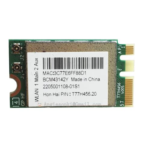 BCM943142Y For Broadcom Wireless WLAN WIFI Card Bluetooth 4 0 NGFF