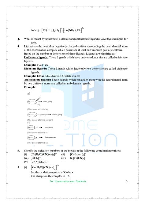 NCERT Solutions For Class 12 Chemistry Chapter 9 Coordination Compounds