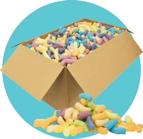 Triplast MultiColour ECO Packing Peanuts 2 5 Cubic Ft Corn Starch