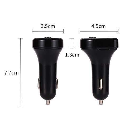 Автомобильный FM-трансмиттер с двумя USB-портами, 5,0 А, 1 А | AliExpress