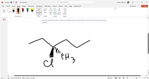 Solved Draw The Structure Of S Chloro Methylhexane Take