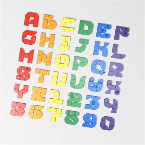 Lego Moc Letters And Numbers In 3x3 By Uminuo Rebrickable Build With Lego