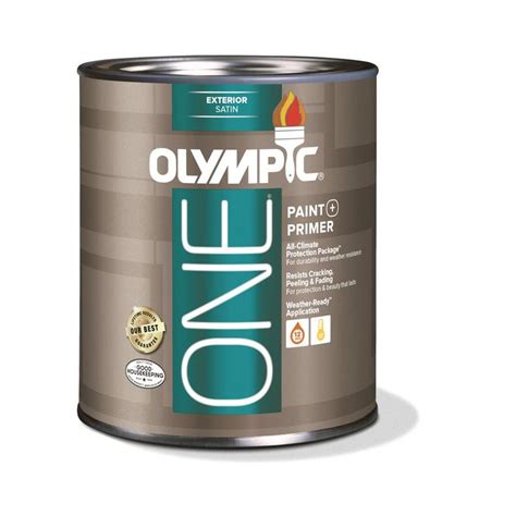 Olympic One Base 1 Ultra White Satin Latex Exterior Paint Actual Net Contents 31 Fl Oz At