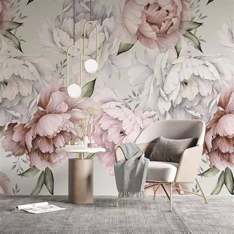 Custom Flower Wallpaper D Modern Rose Plants For Bedroom Living Room