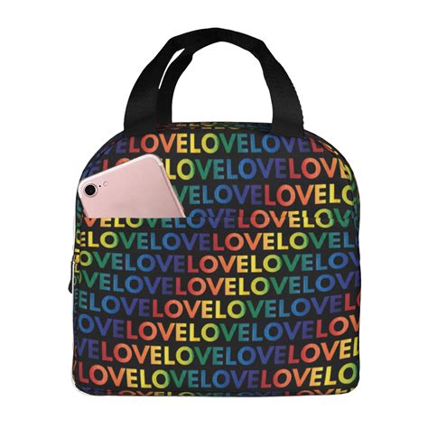 Zicancn Lunch Bag For Women Men Rainbow Lgbt Pride Reusable Cute