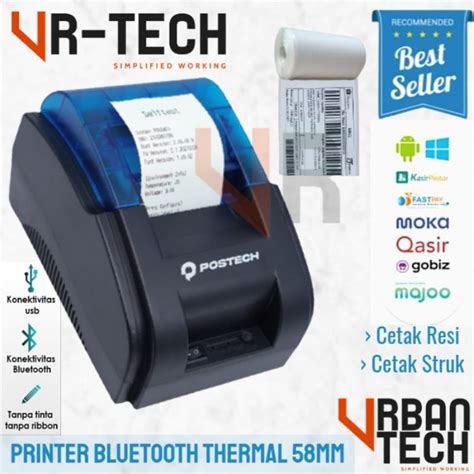 Jual Printer Bluetooth Thermal Mm Rpp Cetak Resi Label Dan Struk