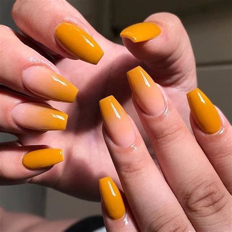 Nail It Magazine On Instagram “nailsbyjimena Nude To Gold Yellow Mustard Ombré Yellow