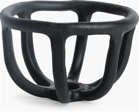 Moth Matte Black Coils Ceramic Bowl