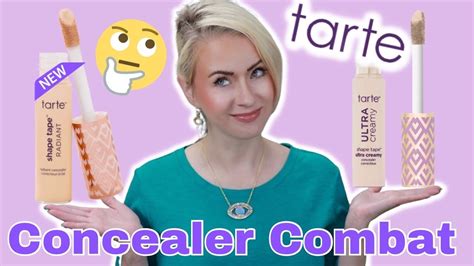 New Tarte Shape Tape Radiant Concealer Vs Tarte Shape Tape Ultra Creamy Concealer Youtube