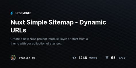 Nuxt Simple Sitemap Dynamic URLs StackBlitz