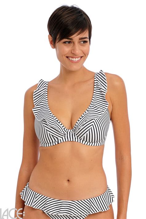 Freya Swim Jewel Cove Bikini Bh Tiefes Dekollet G K Cup Stripe Black Lace De