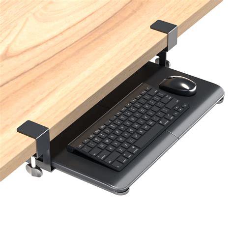 Buy Bontec Small Keyboard Tray Under Desk Pull Out Keyboard Mouse