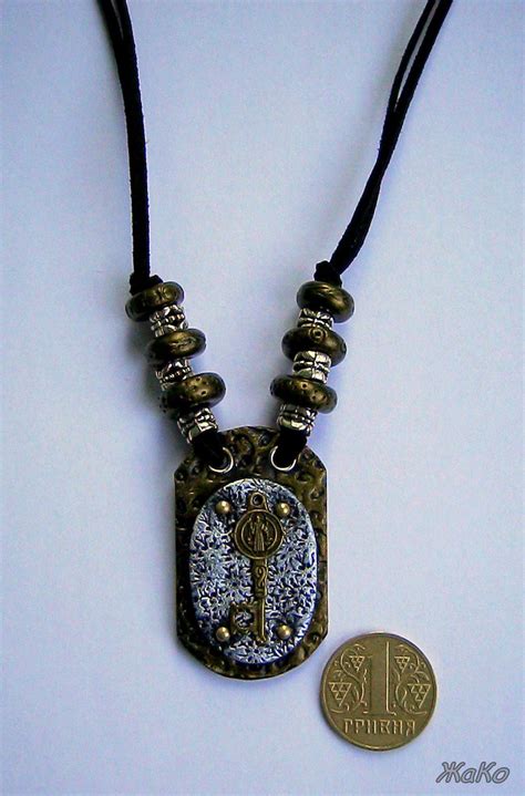 Мужская подвеска, полимерная глина | Men's necklace, Jewelry, Washer ...