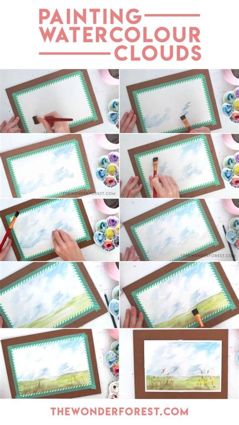 How To Paint Realistic Watercolour Clouds - Wonder Forest