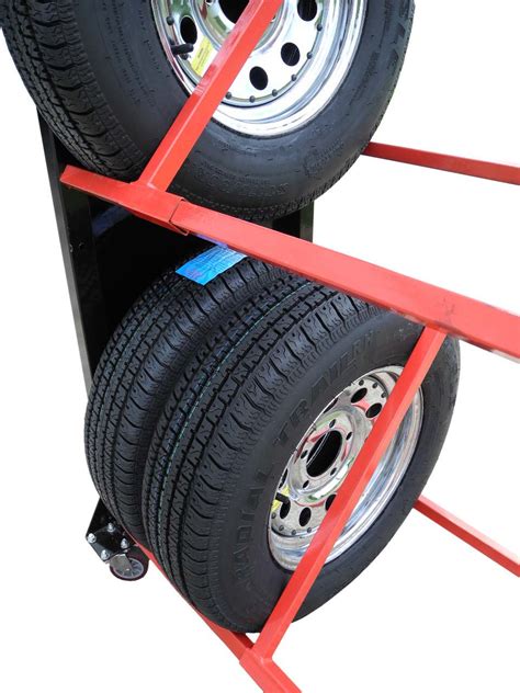 Redline Rolling Trailer Tire And Wheel Display Rack Free Shipping