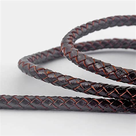 Aliexpress Buy 6mm Round Brown Bolo Braided Real Genuine Leather