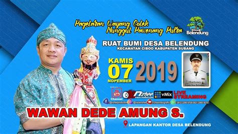 Live Streaming Pagelaran Wayang Golek Munggul Pawenang Putra Dalang