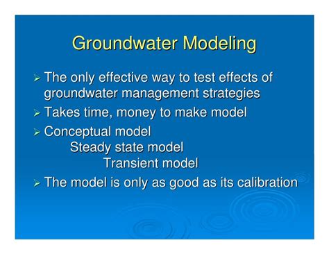 Introduction To Groundwater Modelling