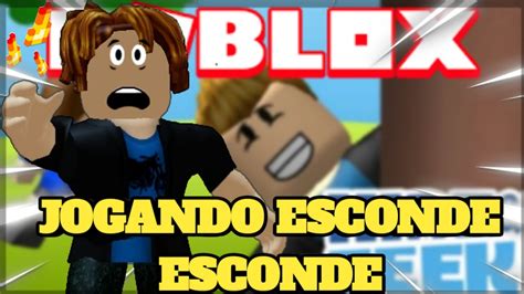 Jogando Esconde Esconde No Roblox Youtube