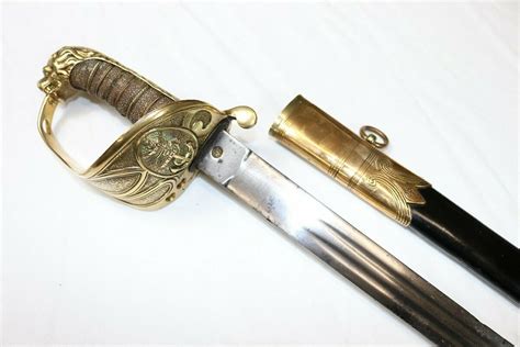 Non-Regulation Royal Navy Officer's Sword with Patent Solid Hilt (Full ...