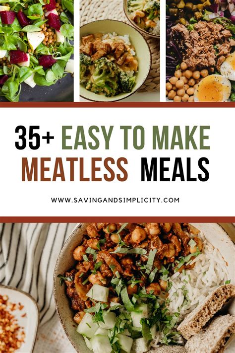 35 Easy To Make Meatless Meals Cheap Vegetarian Recipes Saving