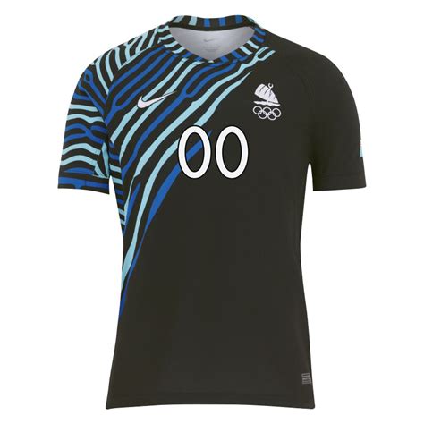 Fiji Sevens Rugby Away Olympic Games Paris 2024 Custom Jersey Black