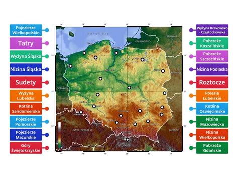 Krainy Geograficzne Polski Labelled Diagram