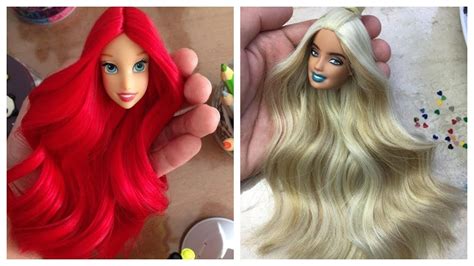 Doll Makeover Transformation #4 Barbie Hair 💇 Barbie Hairstyle Tutorial ...