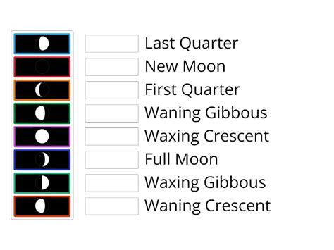 Moon phases - Match up